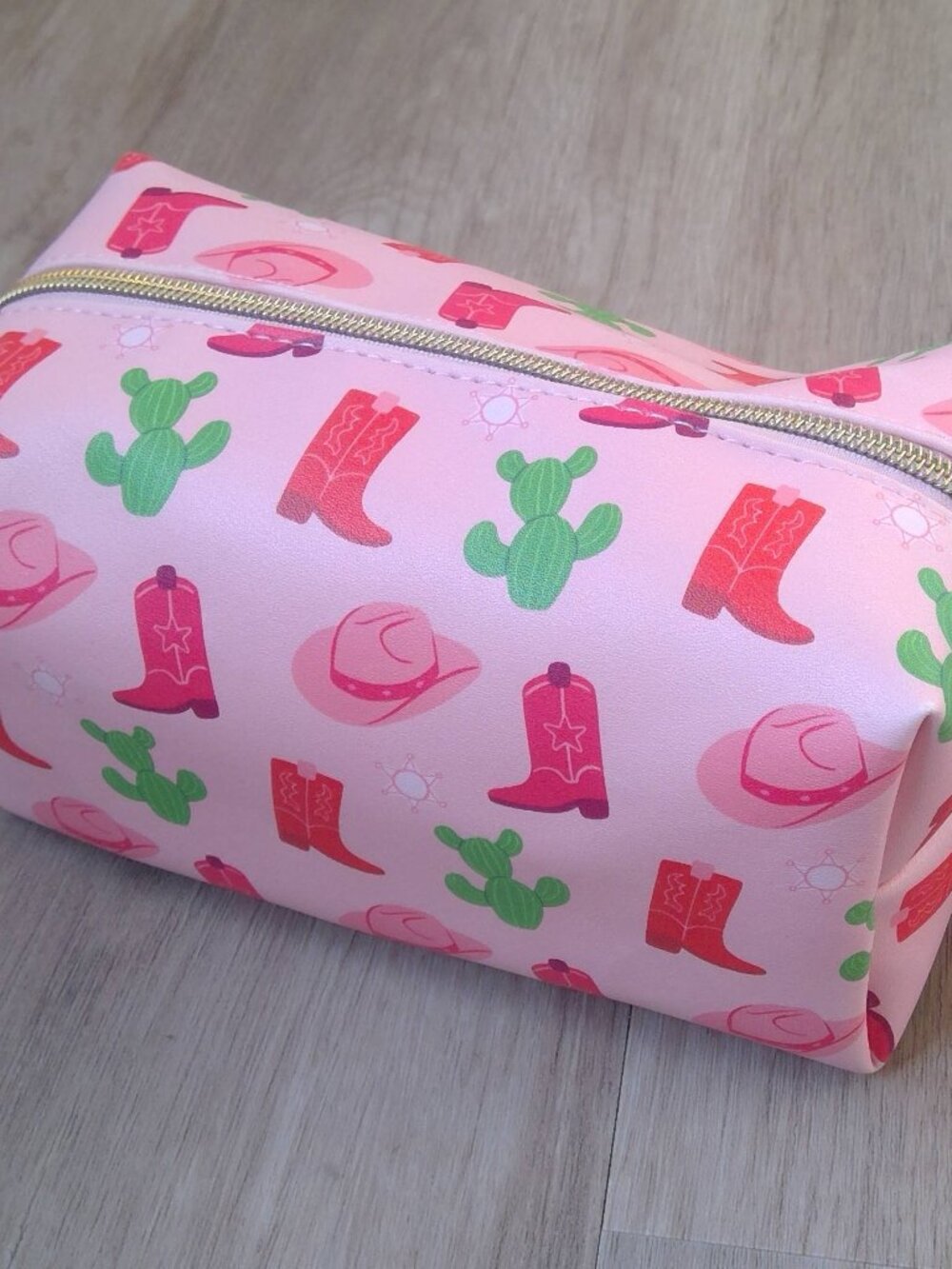 Country and Western Pink Makeup Bag